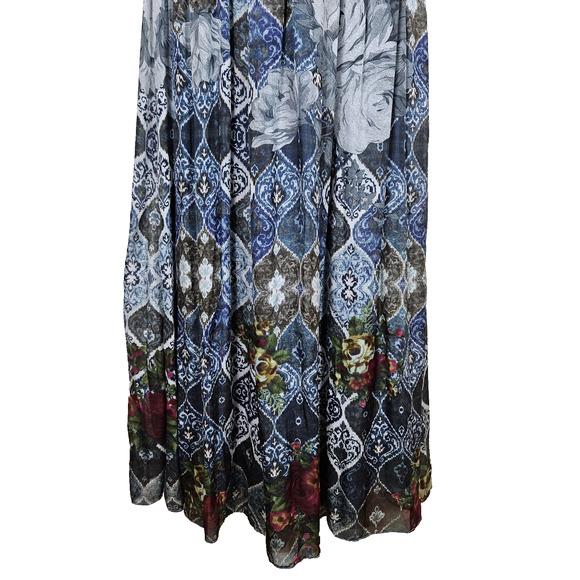 Anthropologie Hemant & Nandita Revolve Beaded Maxi Dress Silk Embellish Size XS - Picture 5 of 15